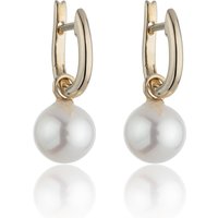9ct Yellow Gold Freshwater Pearl Drop Earrings - Image 2