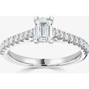 Signature Collection Platinum GIA Certificated Shoulder-Set Emerald-Cut Diamond Ring RI-2209A(6X4)(.60CT PLUS)- VS1/G/0.87ct