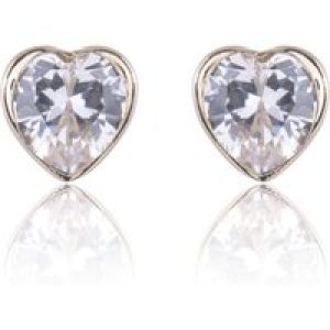 9ct Yellow Gold Middle Form Cubic Zirconia Earrings
