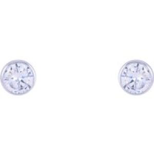 9ct White Gold Sensible Lower Cubic Zirconia Stud Earrings