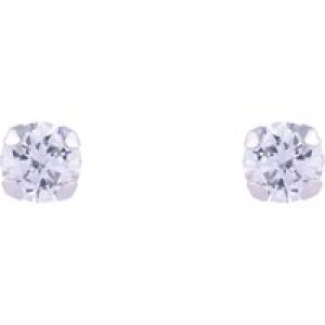 9ct White Gold Good Reduce Cubic Zirconia Stud Earrings
