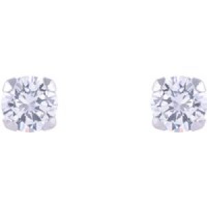 9ct White Gold Good Reduce Cubic Zirconia Stud Earrings