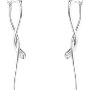 Georg Jensen MERCY silver drop twist earrings