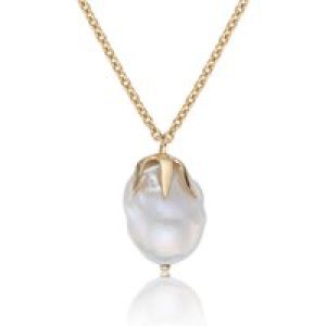 14ct Yellow Plated Silver Pearl Claw Pendant