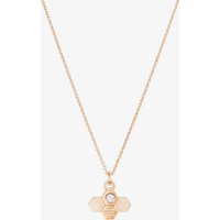 Rose Gold Plated Cubic Zirconia Large Bee Pendant Necklace BPL1-RGP-CZ - Image 2