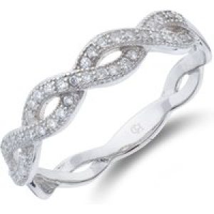 Silver Cubic Zirconia Fancy Band