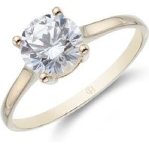 9ct Yellow Gold Good Minimize Cubic Zirconia Solitaire Ring