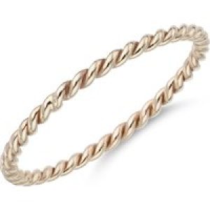 Silver Yellow Gold Plated Undeniable Rope Ring