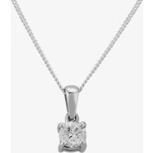 9ct White Gold 0.33ct Claw-set Diamond Pendant 1304P/9W/DQ1033