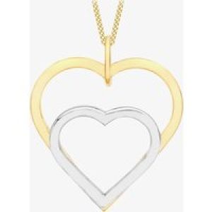 9ct Two Colour Double Heart Pendant 2.68.0579