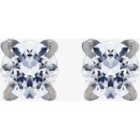 9ct White Gold 3mm Round Cubic Zirconia Stud Earrings 5-58-6329 - Image 2