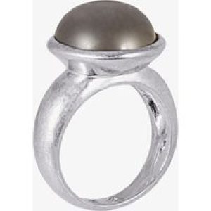 SENCE Nugget Round Grey Agate Ring V192
