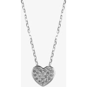 Silver Cubic Zirconia Heart Pendant N3232C