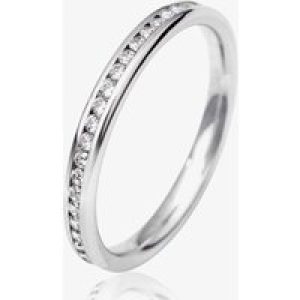 18ct White Gold 2.5mm Full Channel Set Diamond Wedding Ring WG5/2.5R125 18W HSI -K