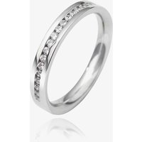 9ct White Gold 3.0mm Channel Set Diamond Flat Court Wedding Ring WGH2/3R125 9W HSI-L - Image 2