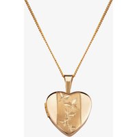 9ct 18x12xm Etched Butterflies Heart Locket 1.65.2081 - Image 2
