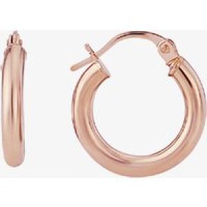 9ct Rose Gold Small Chunky Plain Hoop Earrings GER109-R