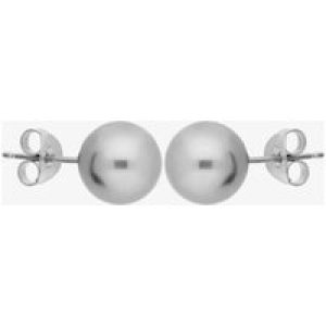 9ct White Gold 8-8.5mm Grey Freshwater Pearl Stud Earrings EOZ110RF-G