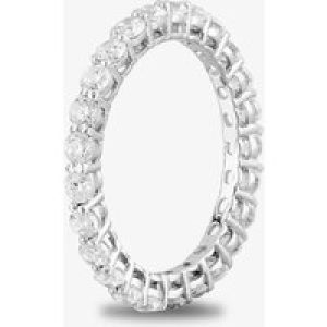 Starbright Silver Cubic Zirconia Claw Set Full Eternity Ring R6545 3A (54)