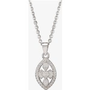 Silver Pavé Open Marquise Pendant P614075