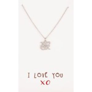 Sentiments I Love you Kisses and Hearts Pendant 14673