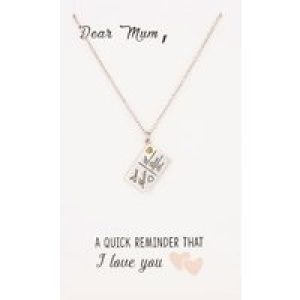 Sentiments Dear Mum I Love you Postcard Pendant 12272