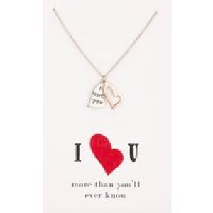 Sentiments I Heart You Two-Tone Pendant 18544B