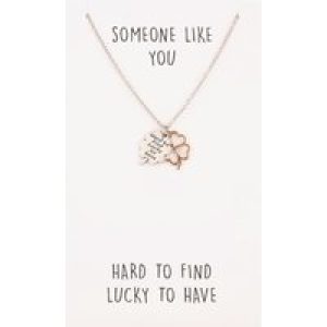 Sentiments Hard To Find Lucky To Have Clover Two-Tone Pendant 18551