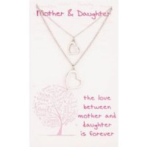 Sentiments Mother and Daughter Matching Heart Pendants 16527B