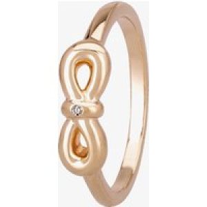 Silver Sparkle Rose Infinity Bow Ring DR346CRRG2M(T) 54