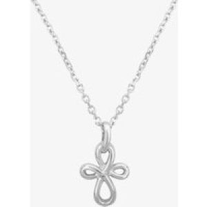 Silver Sparkle Silver Flower Petals Pendant DP342C(T)