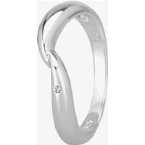 Silver Sparkle Silver Spinning Droplet Ring DR364C(T) 52