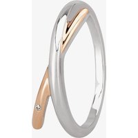 Silver Sparkle Two-Tone Fingers Crossed Ring R3263CRG2M(T) 56 - Image 2