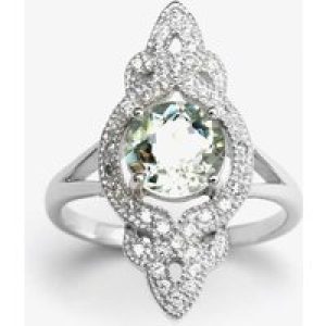 V Jewellery Entwine Green Amethyst Ring 3090-M