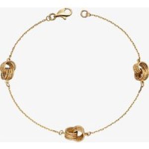 9ct Yellow Gold Textured Knot Bracelet GB467