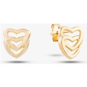 9ct Yellow Gold Entwined Heart Stud Earrings 1.55.7529