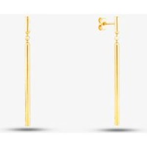 9ct Yellow Gold Round Bar Dropper Earrings 1.56.3939