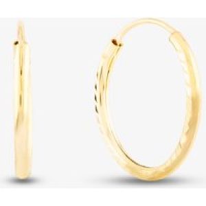 9ct Yellow Gold Sleeper Hoop Earrings 1.53.9859