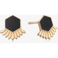 Daisy London Palms 18ct Gold Plated Hexagon Palm Stud Earrings WE17_GP - Image 2