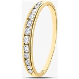 9ct Yellow Gold 0.25ct Graduating Diamond Half Eternity Ring PR04775Y K