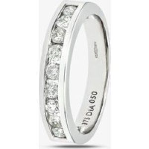 9ct White Gold 0.50ct Diamond Channel Set Half Eternity Ring PR03701W M