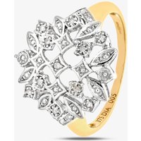 9ct Yellow Gold Diamond Tiered Cluster Ring PR06727Y O - Image 2