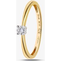 9ct Yellow Gold 0.10ct Solitaire Diamond Ring PR04304Y9DD K - Image 2