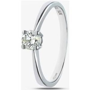 9ct White Gold 0.33ct Solitaire Diamond Ring PR04306W9JPK L