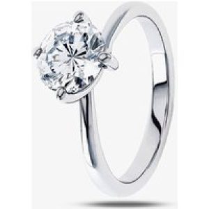 Platinum 0.50ct Diamond Single Stone Twist Ring R1-137(5.0)