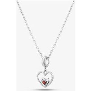 Rosa Lea July Birthstone Heart Dangle Charm Necklace