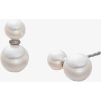 Eva Strepp Silver Double Pearl Drop Earrings PSOS - Image 2