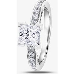 Platinum 0.43ct Princess Cut Diamond Solitaire Ring 3569/43-P