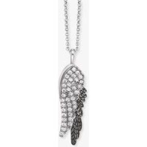 Angel Whisperer Silver Wing Duo Bicolour Necklace ERN-WINGDUO-ZI-BIB