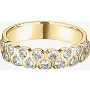 18ct Yellow Gold 0.80ct Diamond Twin Curved Half Eternity Ring (M) HET1041-S M